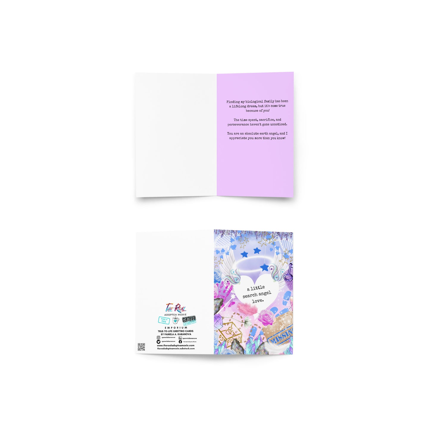 Thank You Search Angel Greeting Card