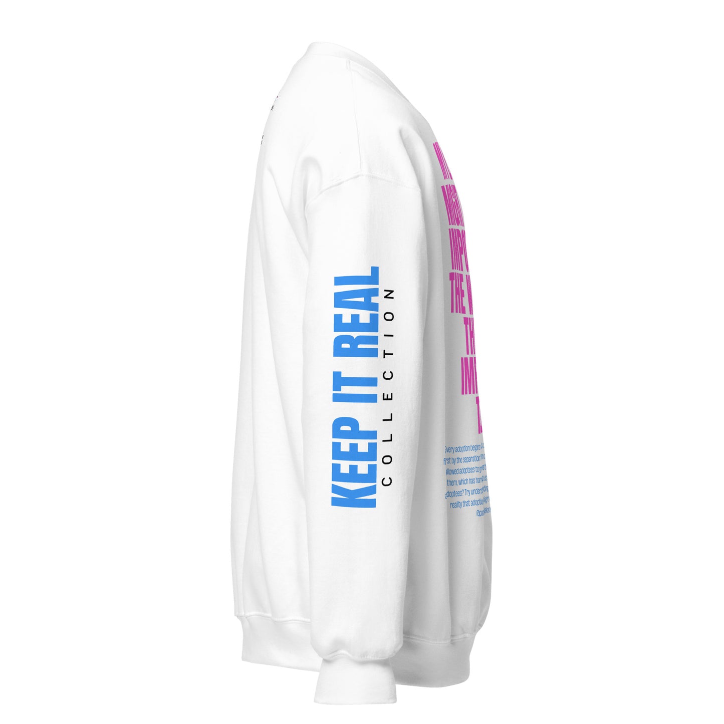 My Losses Keep It Real Lavish Bubblegum Pink and Kentucky Blue Unisex Sweatshirt